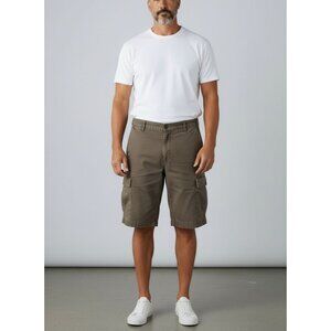 Nautica Clipper Relax Fit Cargo Shorts 36W Brown Cotton Mens Casual Wear